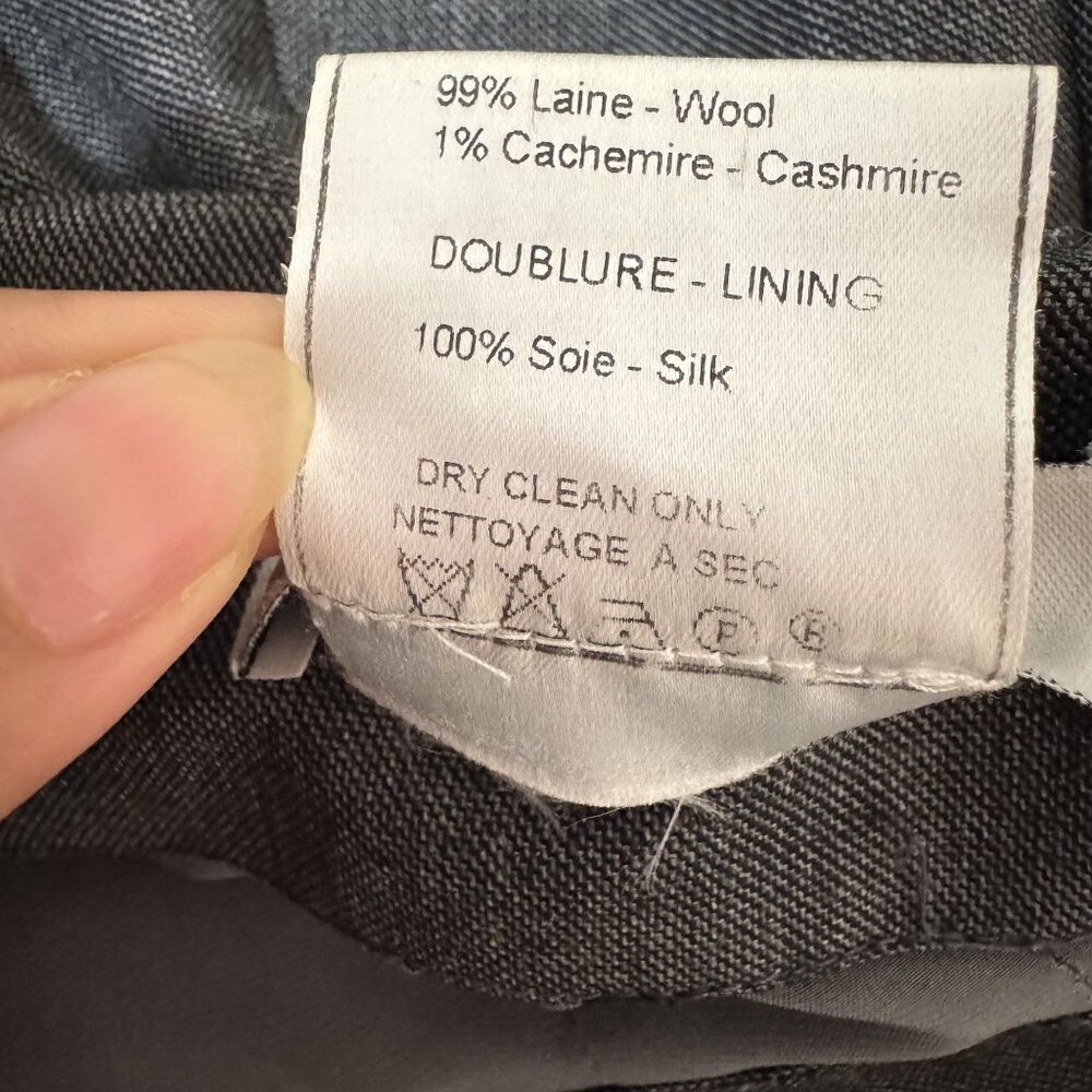 Vintage Christian Dior Womens Gray 90s Tailored Front Button Mini Skirt Size 10 - Picture 8 of 8